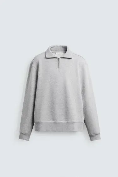 BASIC QUARTER-ZIP SWEATSHIRT