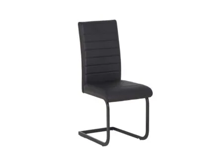 Stoel Quartz 45x43x98cm - lederlook - zwart