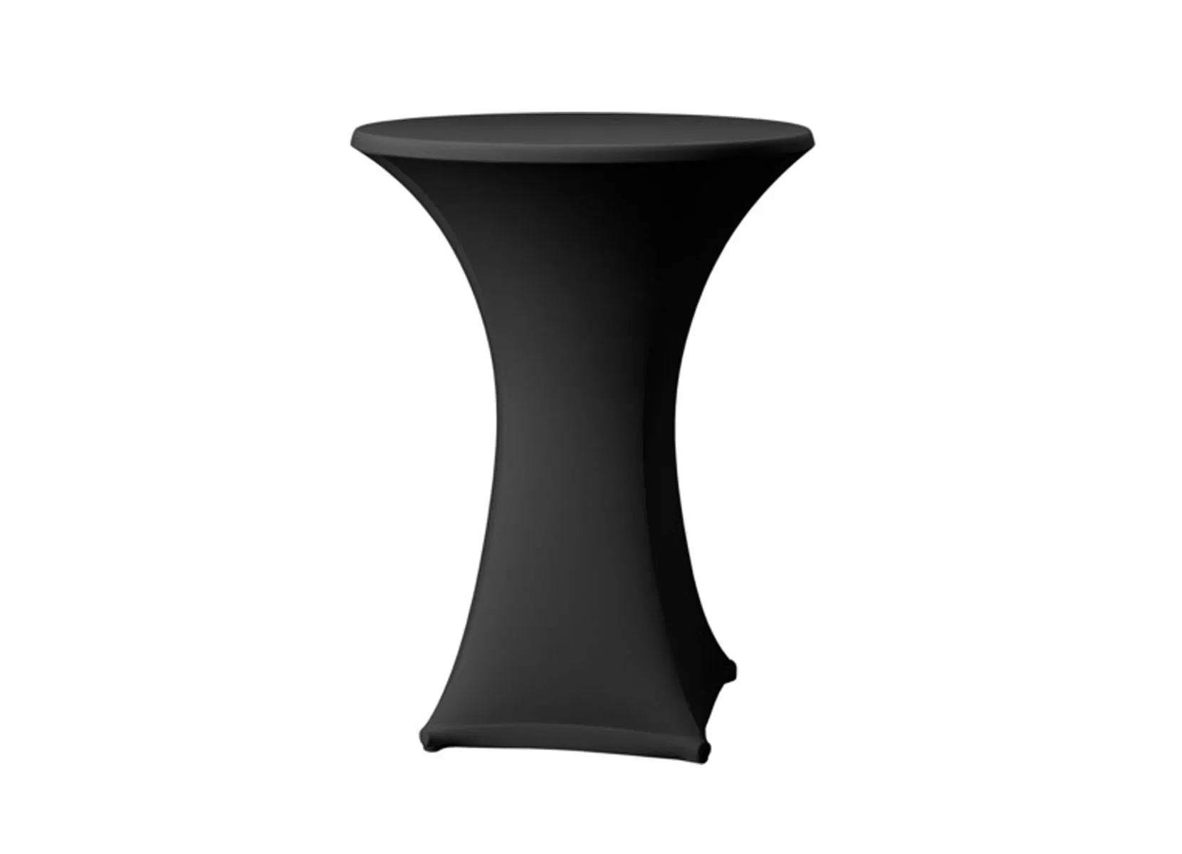 Stretch-Stehtischhusse 60x120cm Schwarz