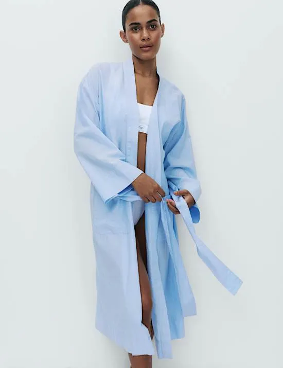 Pure Cotton Chambray Wrap