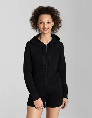 Felpa aperta - Regular Fit - nero