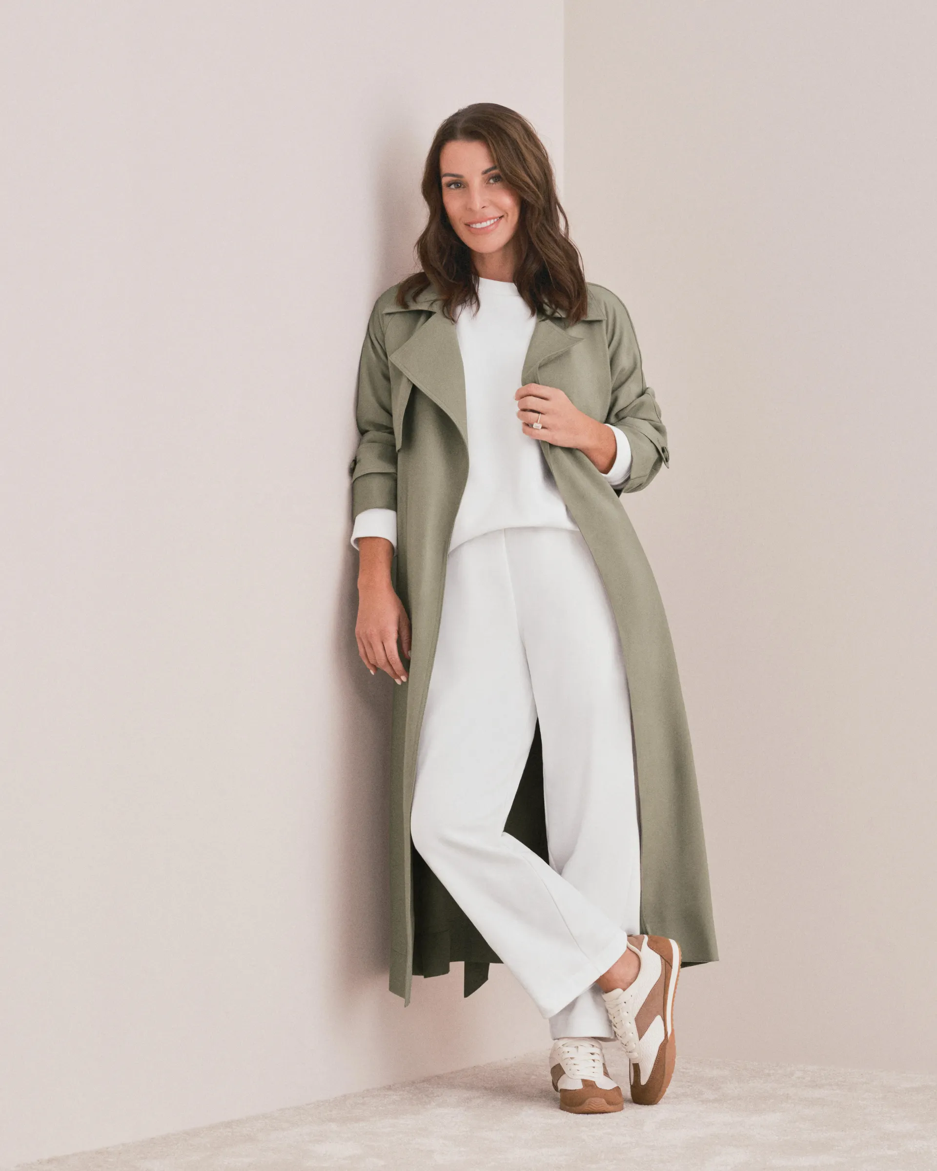 Trench drappeggiato con laccio in vita By Coleen