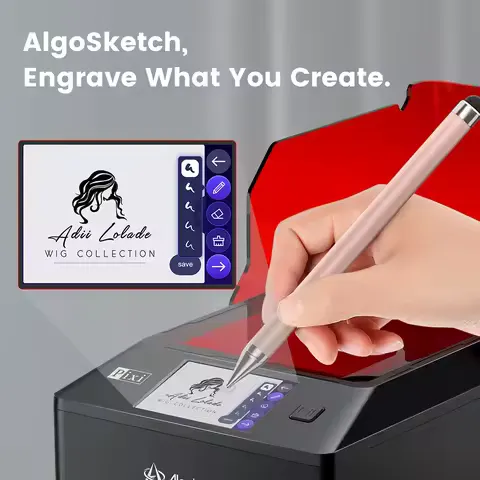 AlgoLaser Mini Portable PIXI 5W Laser Engraver 3D Printer DIY Tool Logo for Various materials Wood Glass Leather Laser Engraver Cutter