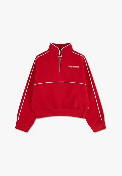 MEET AND GREET HALF ZIP - Sweatshirt - mars red