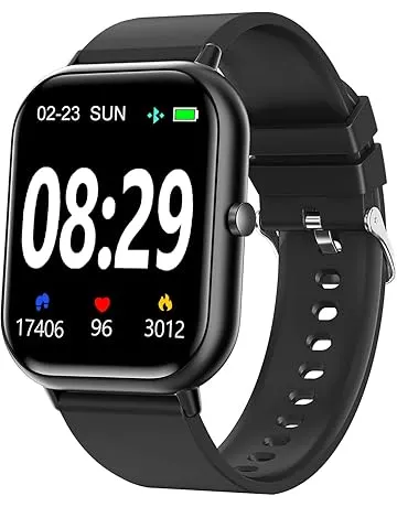 Smart Watch for Men Women SmartWatch 1.83" for iPhone Samsung Android Phone Compatible, Fitness Tracker Watch with Pedometer, Heart Rate/Sleep Monitor, Blood Oxygen, IP68 Waterproof