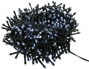 Guirnalda iluminada para árbol de 180 cm con 500 bombillas LED blanco de 16.00 metros de iluminación para exterior con transformador