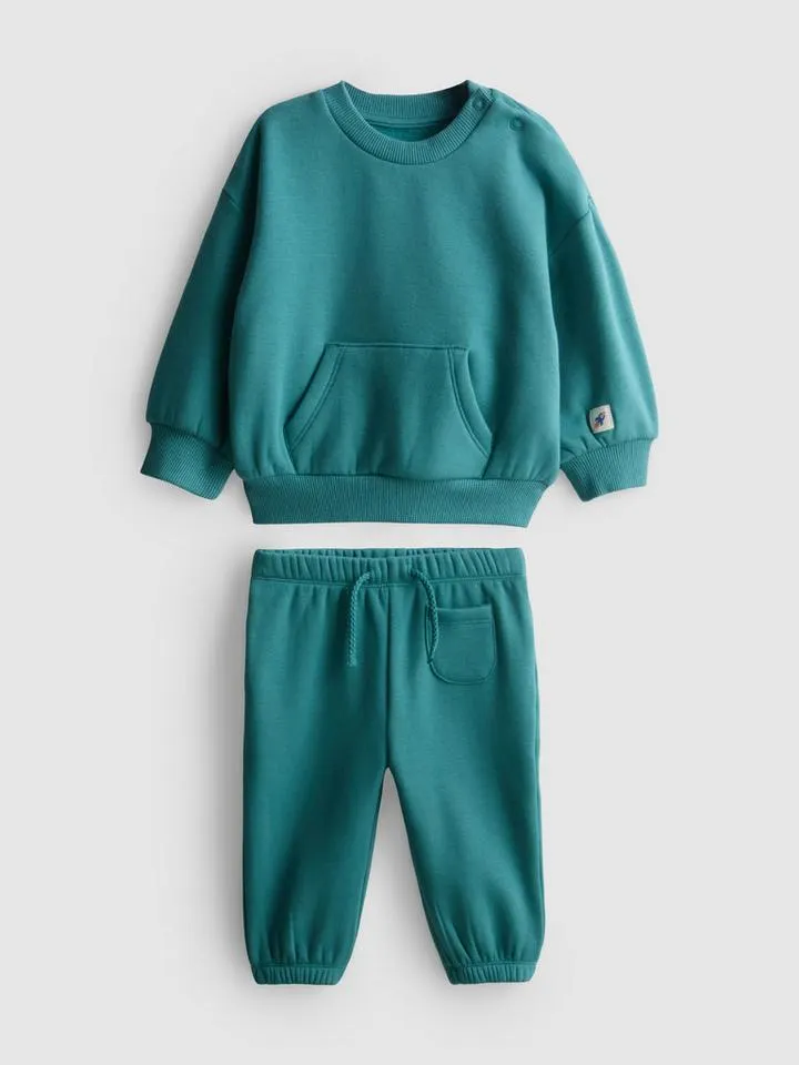 0–18 mois | Sweat-shirt et bas de jogging à revers nouveau-né