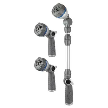 Orbit 3-piece Nozzle Set, with 2 Multi-Pattern Nozzles and One Telescoping Wand