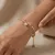 Armband in edelstaal, parel