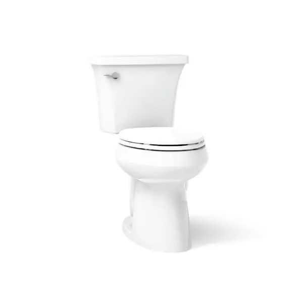 KOHLER Highline Arc 12 in. Rough In 2-Piece 1.28 GFP Single Flush Elongated Chair Height Toilet in White with Soft Close Seat