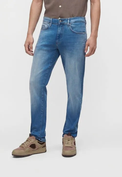 Regular fit ONSWEFT Mid waist - Jeans Tapered Fit - light medium blue denim