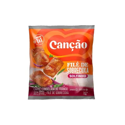 filé de sobrecoxa de frango canção iqf 1kg