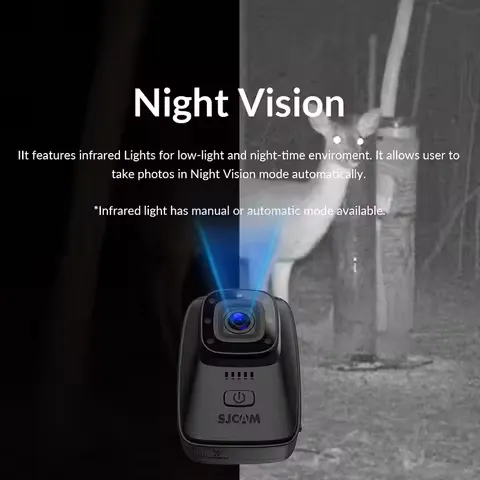 SJCAM A10 Body Camera Wearable Body-Worn Camera 1296P 30FPS IP65 Waterproof Action Camera Portable Body-Worn Camera Night Vision