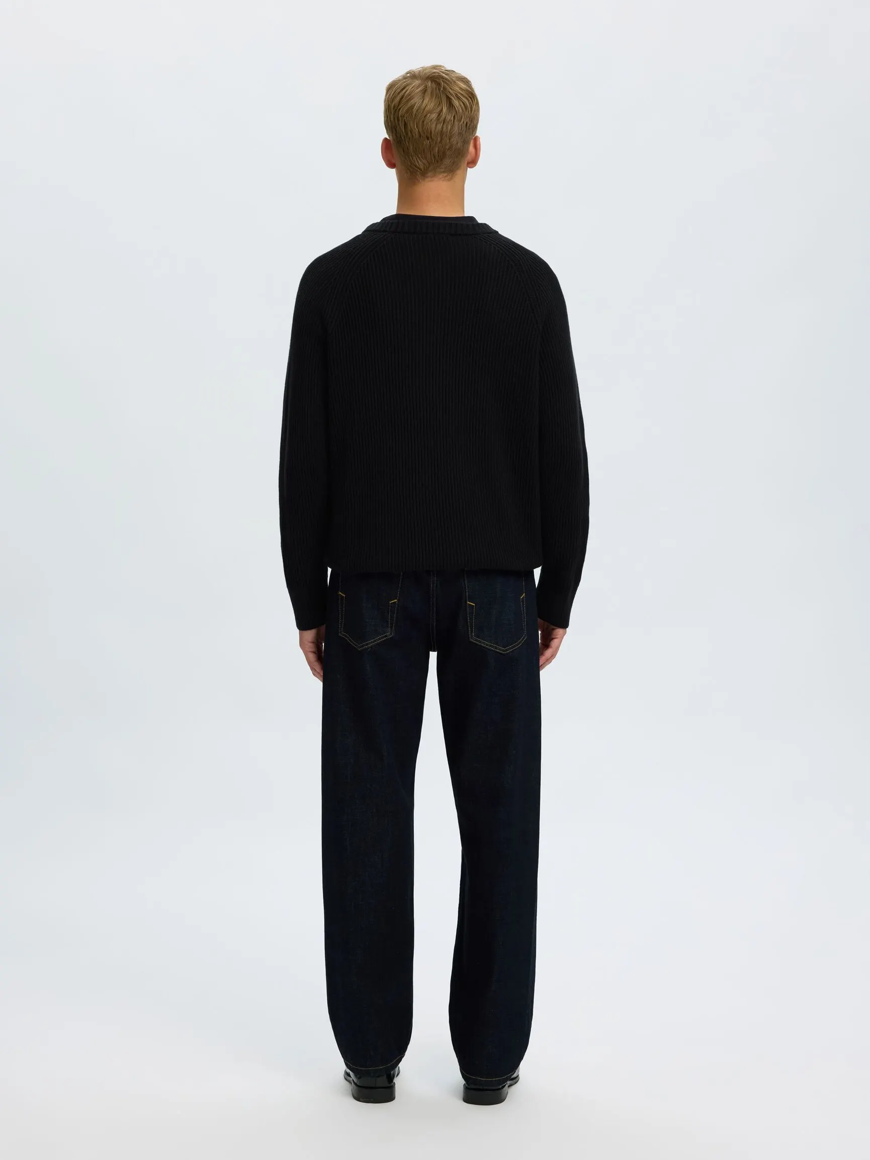 BOMULL STRIKKET PULLOVER
