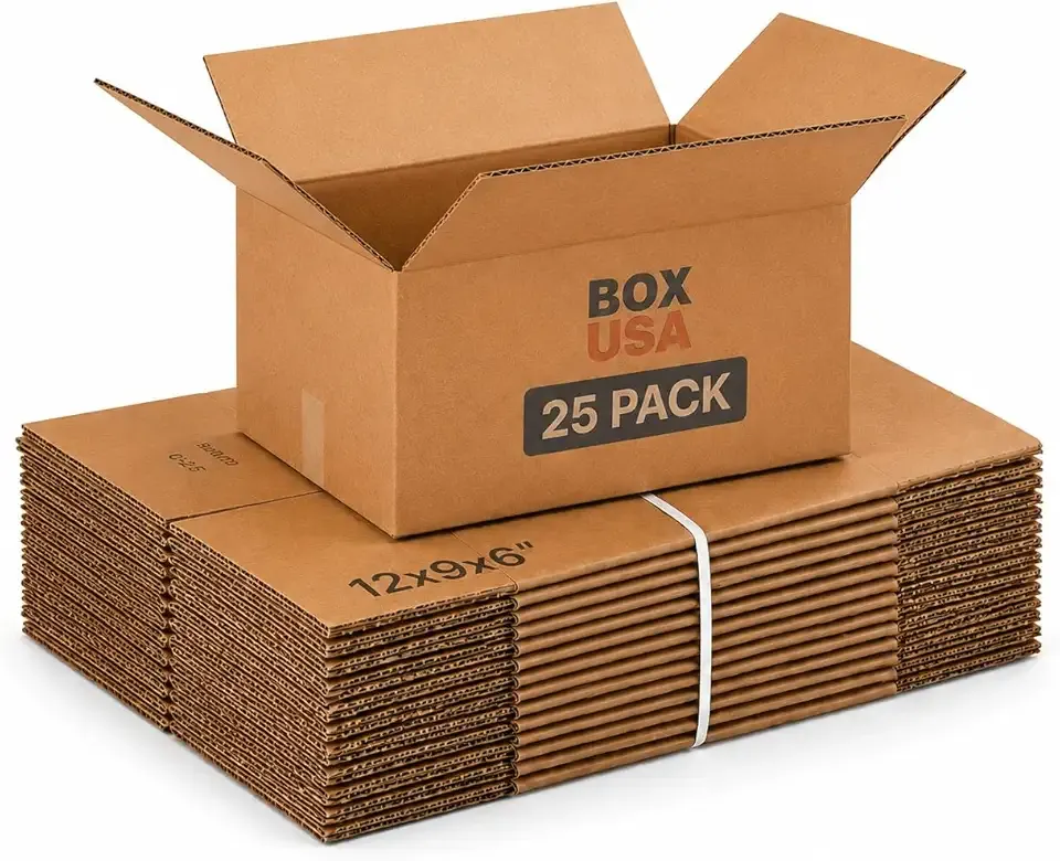 BOX USA Shipping Boxes 12"L x 9"W x 6"H, 25-Pack Small Corrugated Cardboard Boxes for Shipping, Mailing, Packing, Packaging and Storage