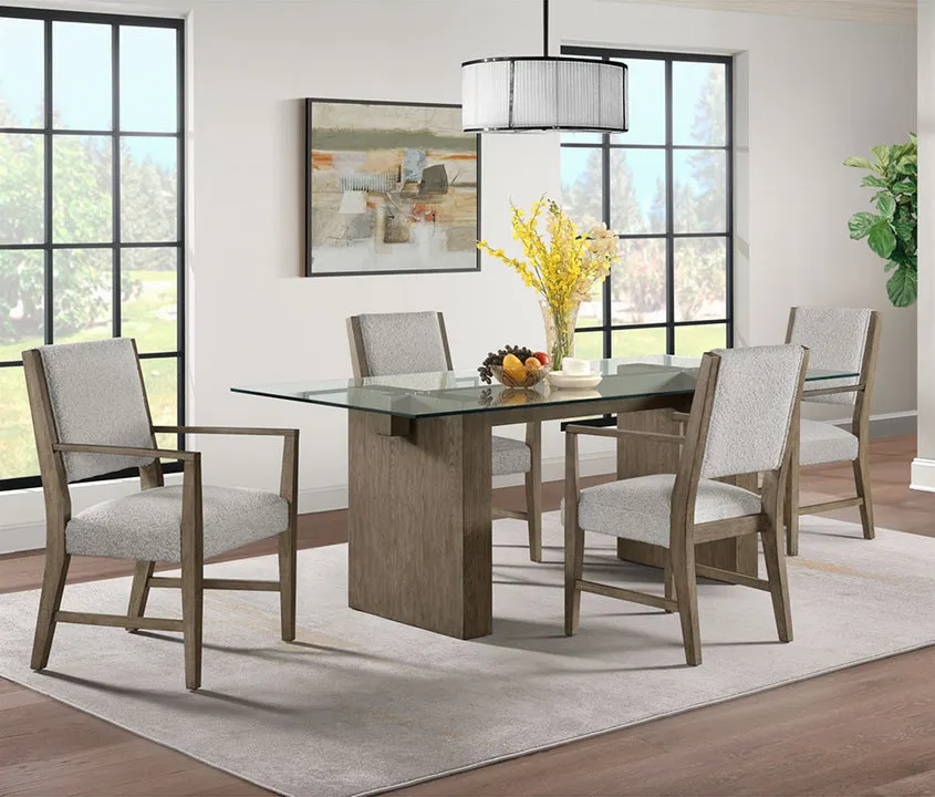Conner Dining Set with 4 Arm Chairs