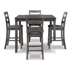 Signature Design by Ashley Bridson Counter Height Dining Table and 4 Bar Stools Set