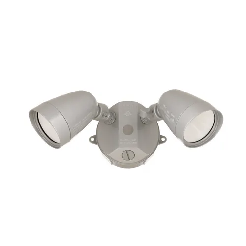 BELL® Gray Dual-Head Weatherproof Metal LED Floodlight Kit