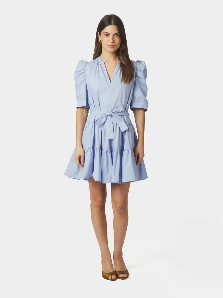 Tabbie Poplin Dress Light Blue
