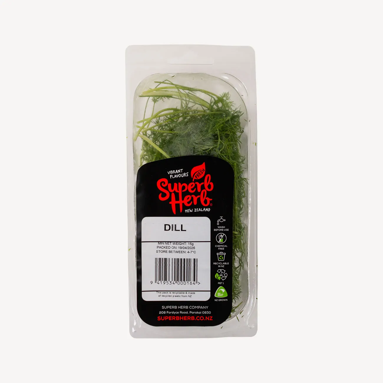superb herbs dill prepack 15g