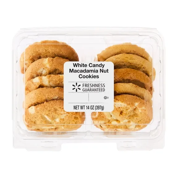 Rollback Freshness Guaranteed Baked White Candy Macadamia Nut Cookies, 14 oz, 10 Count (Shelf Stable) $2.97 Was $4.00 21.2 ¢/oz