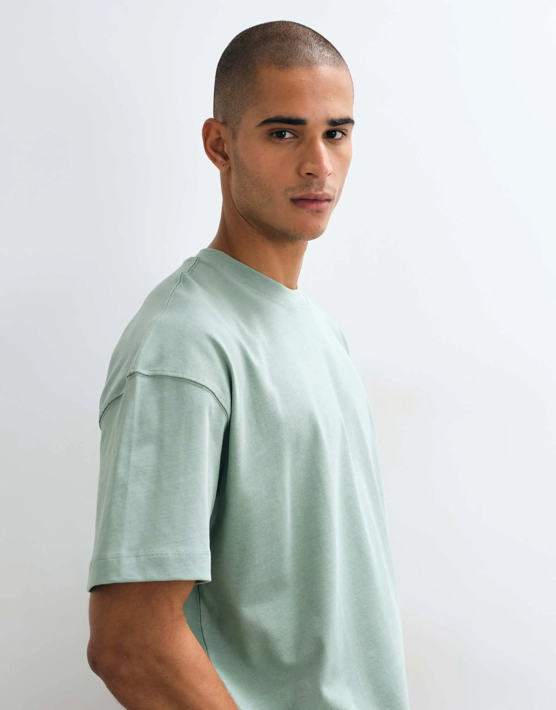 4505 Icon heavyweight cotton oversized t-shirt with quick dry finish in sage wash
