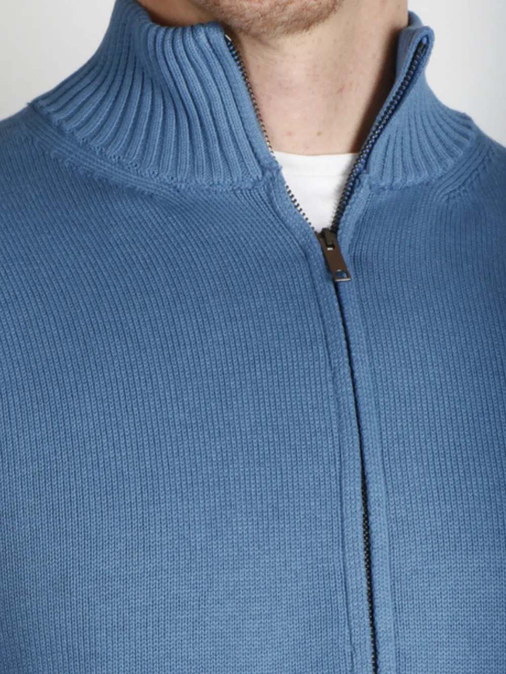 COTTON ZIP CARDIGAN