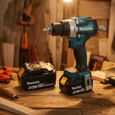 Makita 100% Genuine DDF487 Cordless Electric Screwdriver18V Brushless Motor Impact Electric Screwdriver Rechargeable Power Tool