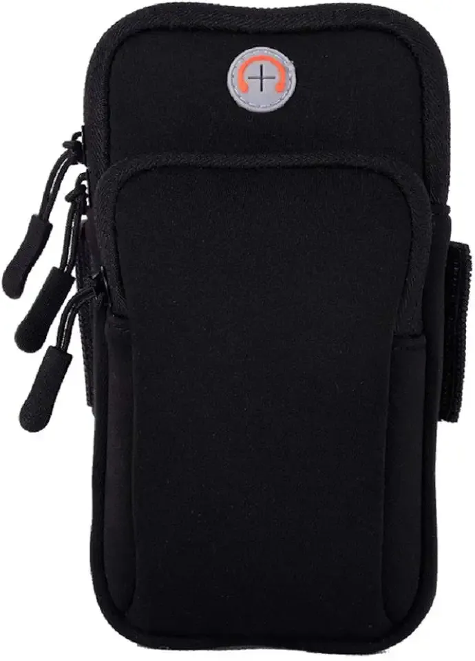 Phone Holder for Running Armband iPhone 17 16 16e 15 14 13 12 11 Pro Max XS XR Plus Mini Galaxy Ultra S26 S25 S24 S23 S22 S21 Note 20 10 Pouch Bag, Arm Band Sleeve Fit Sport Gym Hiking Black