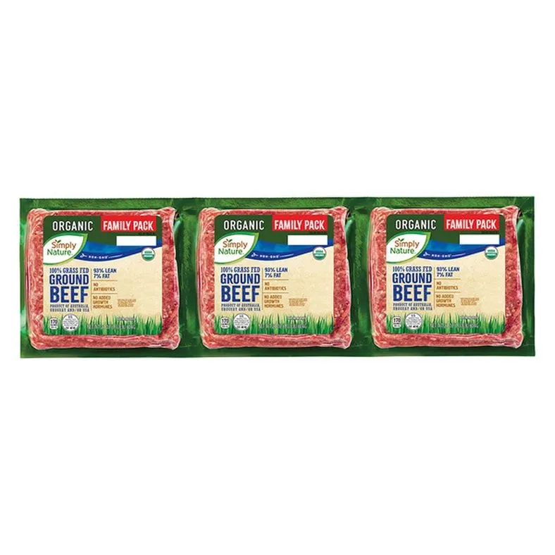 Simply Nature FP 93% Organic GF Ground Beef