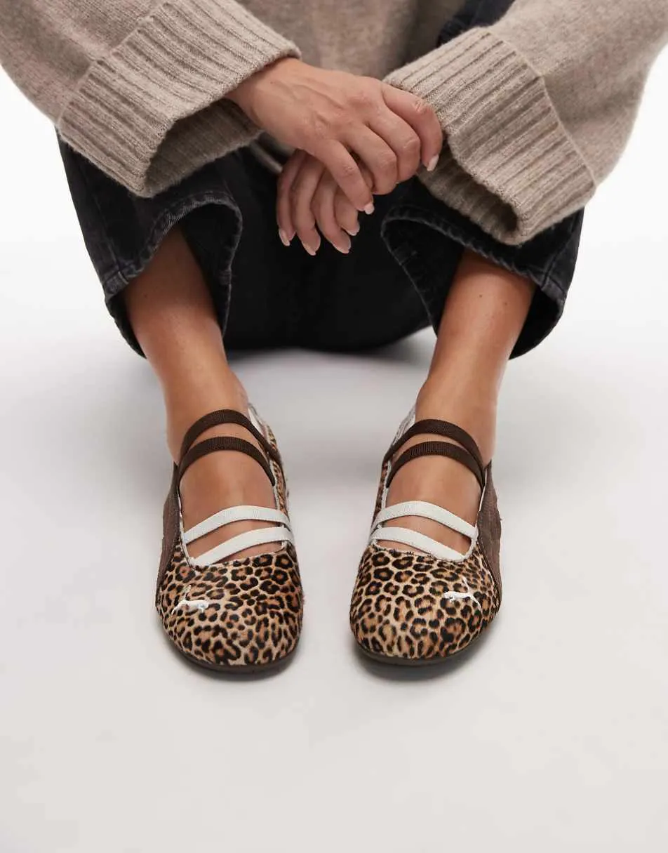 Puma Speedcat ballet flats in leopard print
