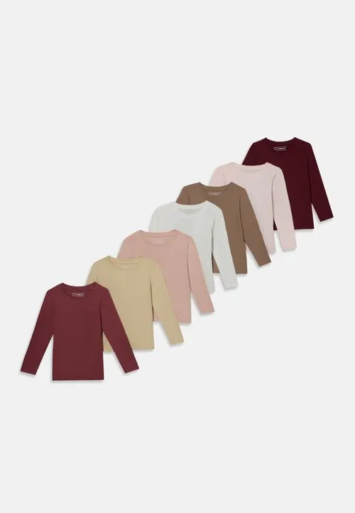 7 PACK - Topper langermet - beige/bordeaux/light pink
