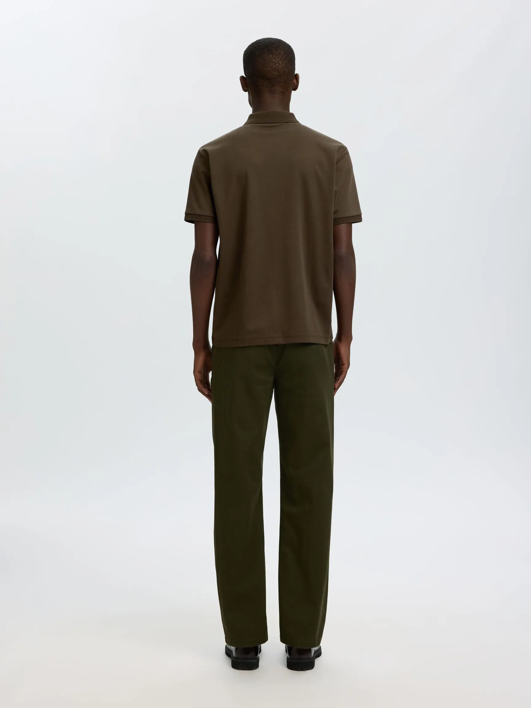 ZIPPER STRIKKET POLOSKJORTE