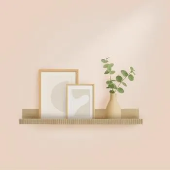 Wandplank ONNIA Opkant Ribbel Naturel 59