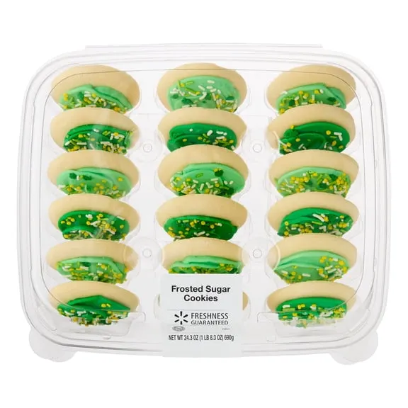Freshness Guaranteed St. Patrick's Day Frosted Baked Sugar Cookies, 24.3 oz, 18 Count
