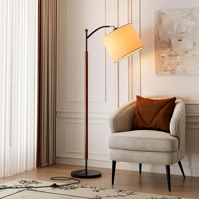 MITELSON Arc Floor Lamp, Corner Mid Century Modern Floor Lamp, Standing Lamp with Adjustable Hanging Lam…