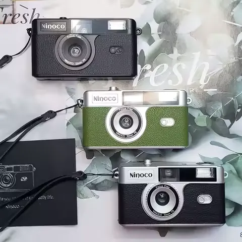 For NINOCO NF-1 Half Frame Camera 35mm Film Camera Reusable Film Camera With Flash Light Birthday Christmas Gift