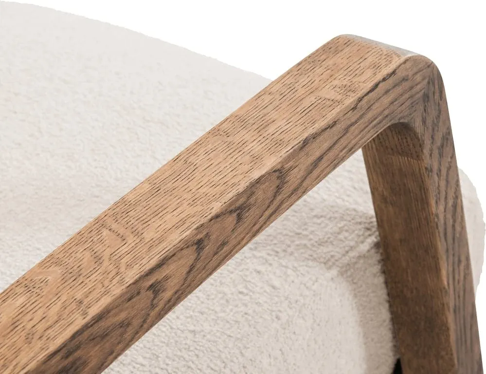 Ida lenestol Stoff Boogie farge 3666 beige, mocca arm E021