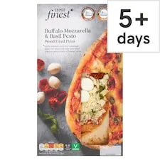 Tesco Finest Buf/Mozz And Basil Pesto Wdfired Pizza 220G