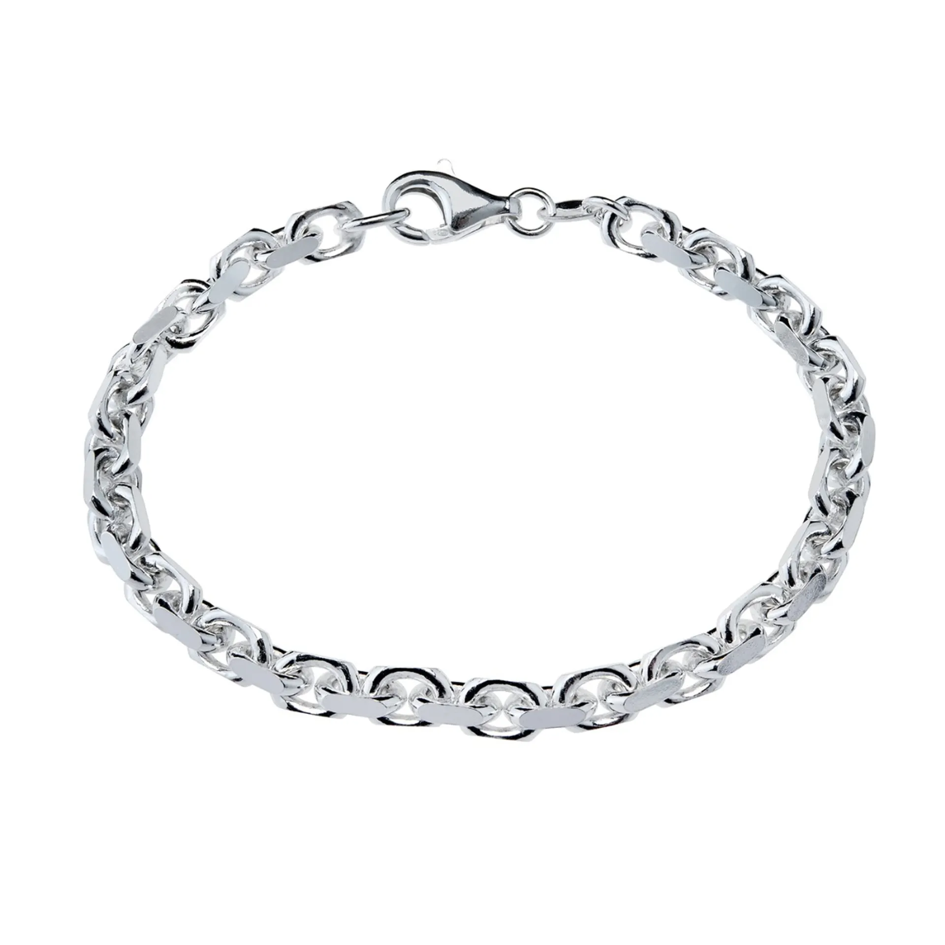 Armbånd anker i 925 sølv 5,5mm 21cm