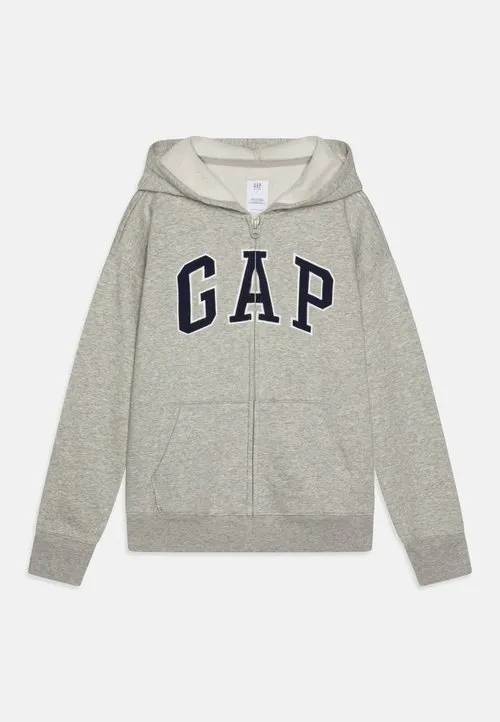 KIDS RELAXED GAP LOGO ZIP HOODIE - Sweatjakke - light heather grey