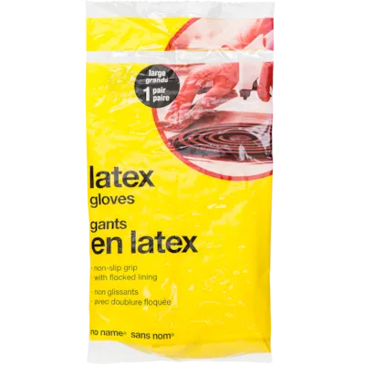 Latex Rubber Gloves, Large