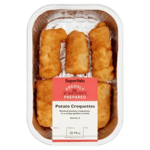 SuperValu Freshly Prepared Potato Croquettes 6 Pack (300 g) Open Product Description