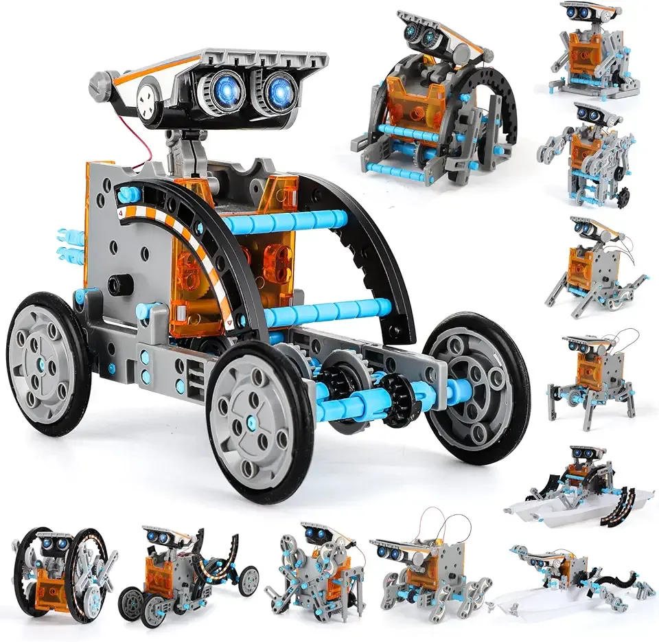 Lucky Doug Solar Power Kits Toys for Boys Ages 8-13, STEM Robot Kit Toys Gifts for Kids 8 9 10 11 12 13 Years, Educational Building Science Experiment Set Birthday for Kids Boys Girls