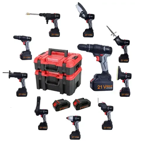 Combo Taladro + Herramientas Eléctricas 10 En 1 + Maletín