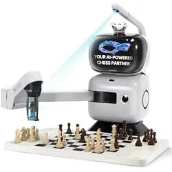 SenseRobot AI Chess Robot with Robotic Arm, Electronic Chess Board for Kids & Adults, 25 AI Levels, 1200+ Exercises, Voice Coaching, Lichess Integration, Wi-Fi OTA Updates