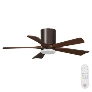 Ventilador de techo con luz silencioso DC Arte Confort Atenea madera natural 107 cm