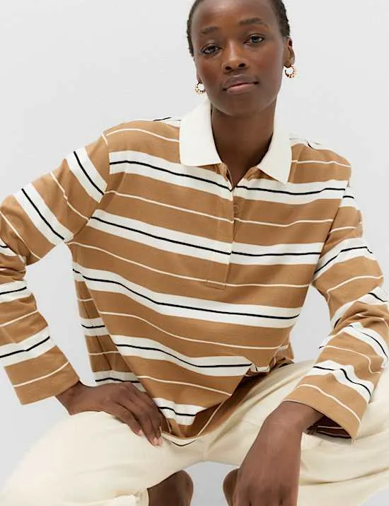 Pure Cotton Rugby Polo Top