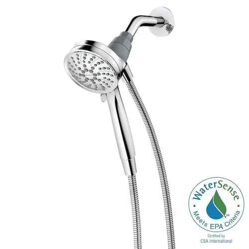 Attract 6-Setting 3.5-Inch Diameter Handheld Shower Head with Magnetic Dock in Chrome
