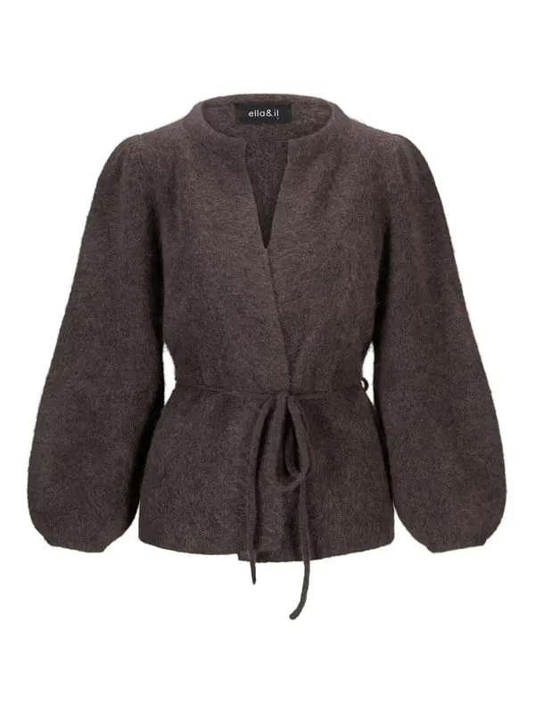 Fredrikke Chunky Cardigan - Mørk Brun